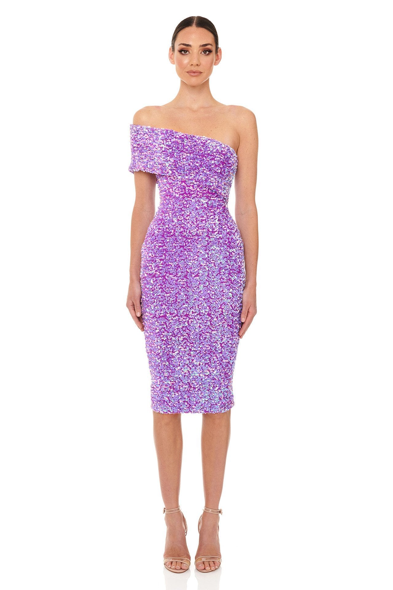 Alyssa Dress | Purple Sequin - Fashion Flash Boutique