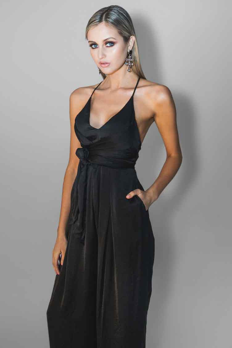 PARIS PANTSUIT - BLACK - Fashion Flash Boutique