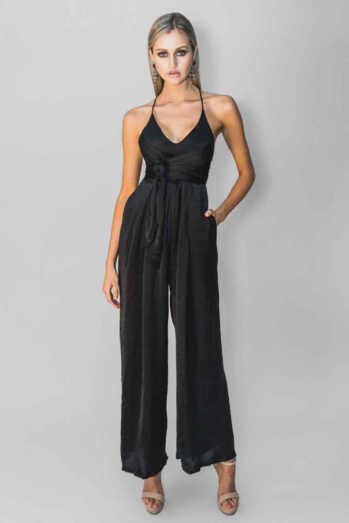 PARIS PANTSUIT - BLACK - Fashion Flash Boutique