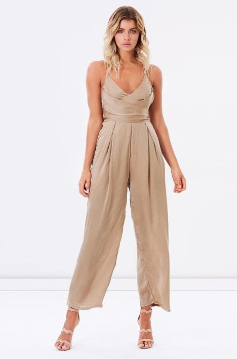 PARIS PANTSUIT - CHAMPAGNE - Fashion Flash Boutique