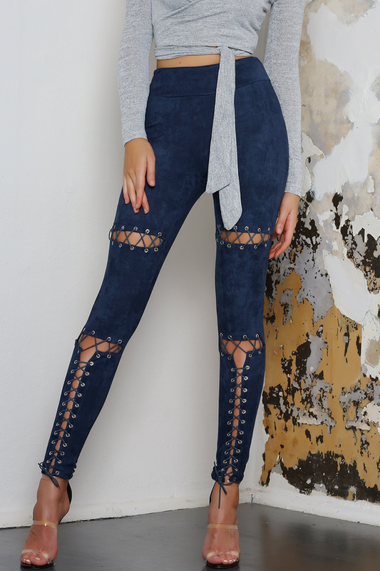 VIXEN PANTS - NAVY - Fashion Flash Boutique